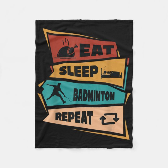 Cobertor De Velo Jogo Badminton Repetit Shuttle Retro Badminton Pla (Frente)