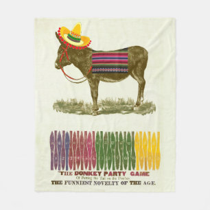 Cobertor De Velo Jogo de festa vintage "Pin the Tail on the Donkey"