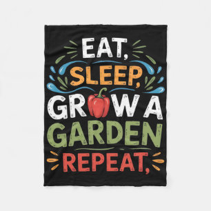 Cobertor De Velo Jogo Divertido Comer Dormir Cultivar Um Jardim Rep
