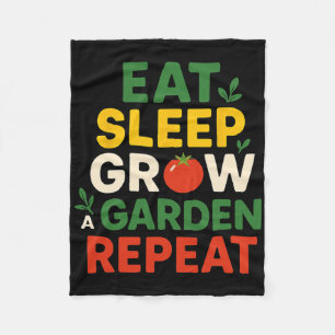Cobertor De Velo Jogo Divertido Comer Dormir Cultivar Um Jardim Rep