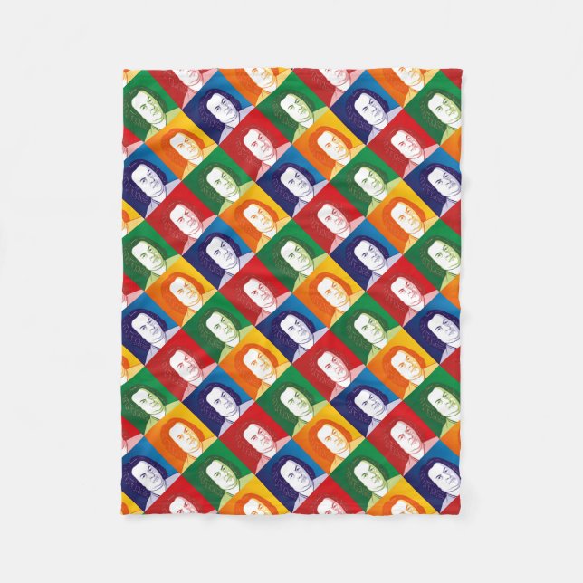 Cobertor De Velo Johann Sebastian Bach no estilo cartoon (Frente)