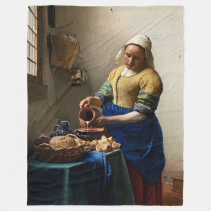 Cobertor De Velo Johannes Vermeer - A Milkmaid
