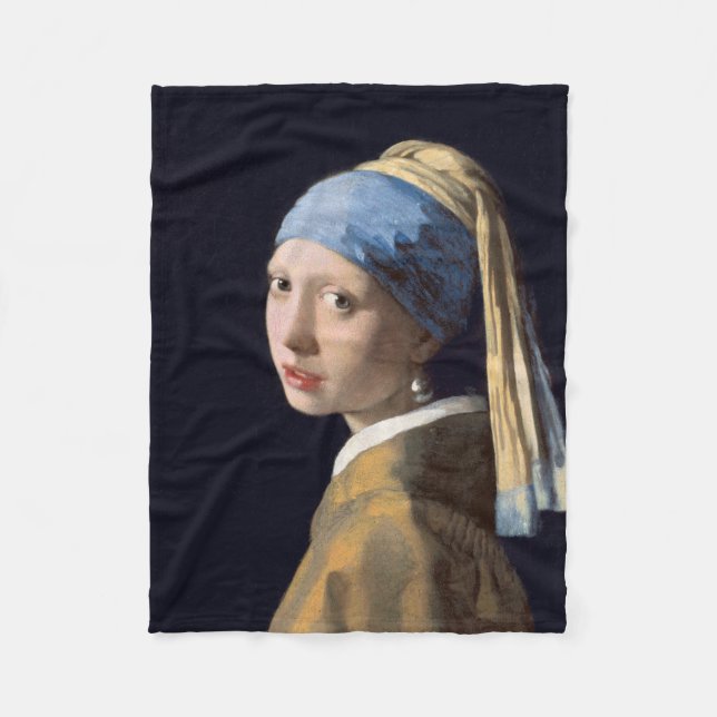 Cobertor De Velo JOHANNES VERMEER - Menina com um brinco 1665 da (Frente)