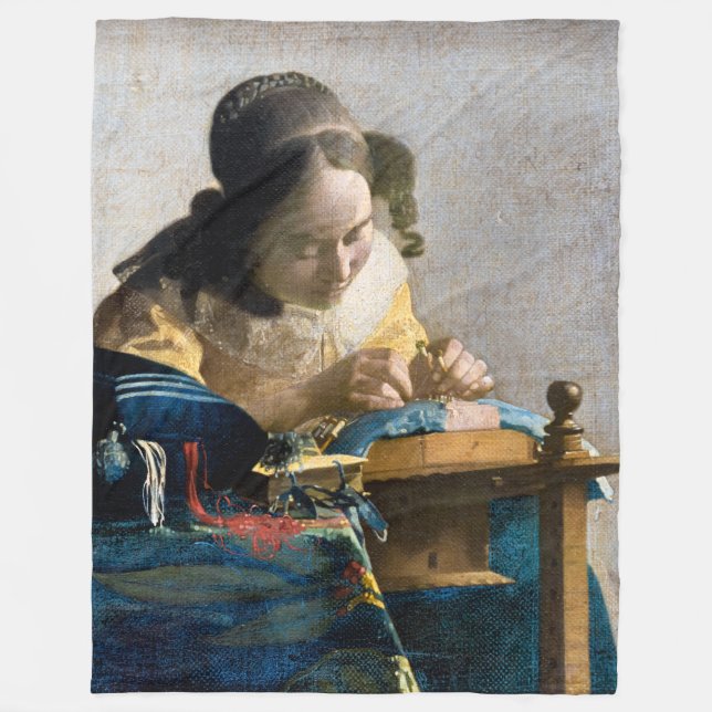 Cobertor De Velo Johannes Vermeer - O Lacemaker (Frente)