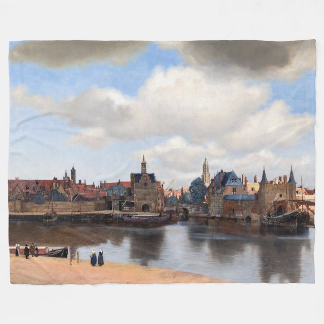 Cobertor De Velo Johannes Vermeer - Visão de Delft (Frente (Horizontal))