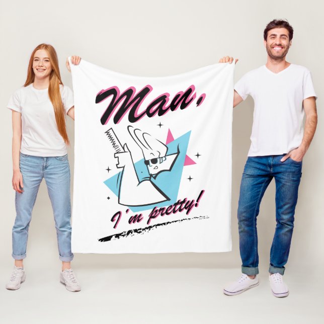 Cobertor De Velo Johnny Bravo - Man I'm Pretty Retro Graphic (In Situ)