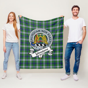Cobertor De Velo Johnston Vestido Clan Emblema Xadrez Plaid