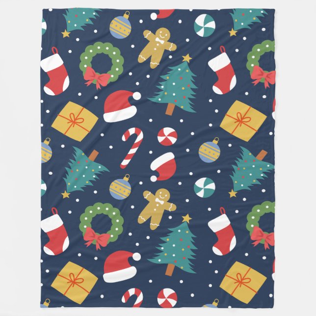 Cobertor De Velo Jolly Jumble Holiday Fleece Blanket (Frente)