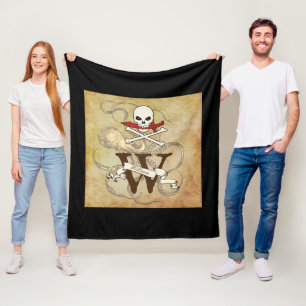 Cobertor De Velo Jolly Roger Monograma Inicial