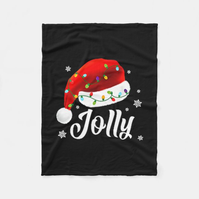 Cobertor De Velo Jolly Subtle Minimal Christmas Funny Holiday Party (Frente)