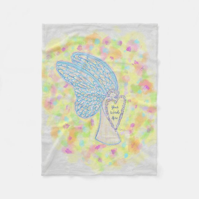 Cobertor De Velo Joy Guardian Angel Custom Fleece Blanket (Frente)