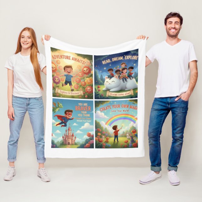 Cobertor De Velo Joyful Garden Adventures for Kids & Pets (In Situ)