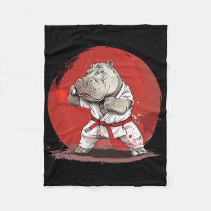 Cobertor De Velo Judô Hipopótamo Natureza Kickboxing Taekwondo Arte