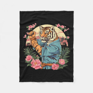 Cobertor De Velo Judô Tigre Floral Nature Kickboxing Taekwondo