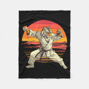 Cobertor De Velo Judo Tigre Praia Pôr do sol Taekwondo Kickboxing