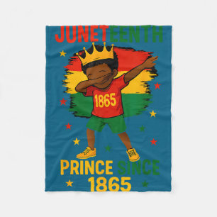 Cobertor De Velo Juneteenth 1865 crianças menino fazendo dab prínci