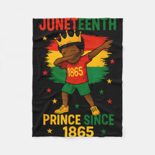 Cobertor De Velo Juneteenth 1865 crianças menino fazendo dabbing pr