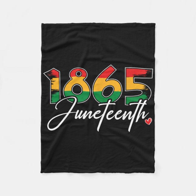 Cobertor De Velo Juneteenth Celebra Liberdade Negra 1865 Juneteenth (Frente)