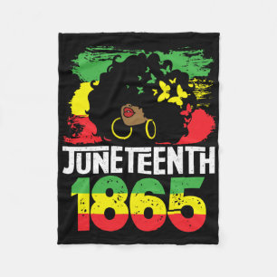 Cobertor De Velo Juneteenth é o meu dia da independência Mulheres n