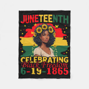 Cobertor De Velo Juneteenth Liberdade Negra 19 de Junho de 1865 Afr