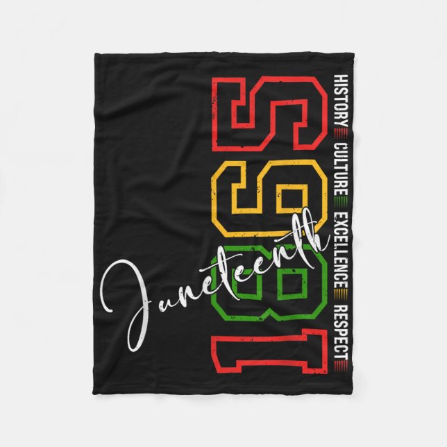Cobertor De Velo Juneteenth Shirts Women Men African American Junet (Frente)