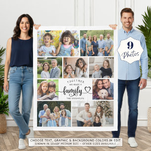 Cobertor De Velo Juntos Fazemos Um Coração Fotográfico 9 Da Família