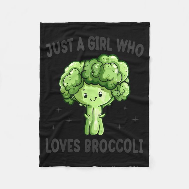 Cobertor De Velo Just A Girl Who Loves Broccoli Funny Broccoli Love (Frente)