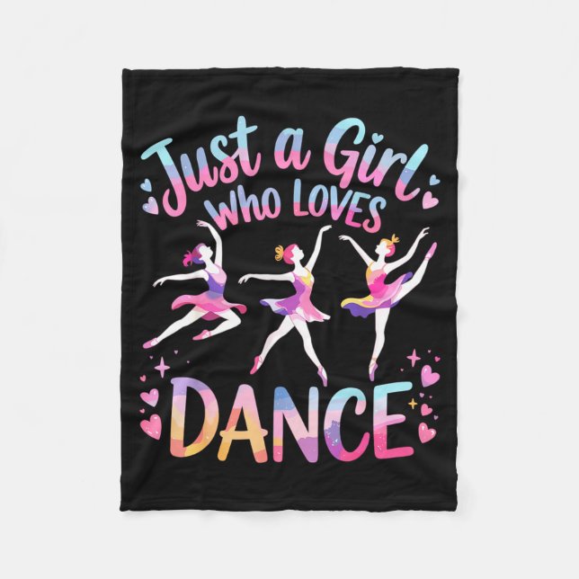 Cobertor De Velo Just A Girl Who Loves Dance  (Frente)