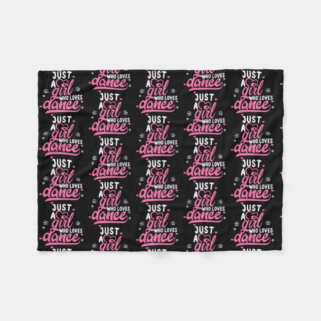 Cobertor De Velo Just A Girl Who Loves Dance Gift for Dancer  (Frente (Horizontal))
