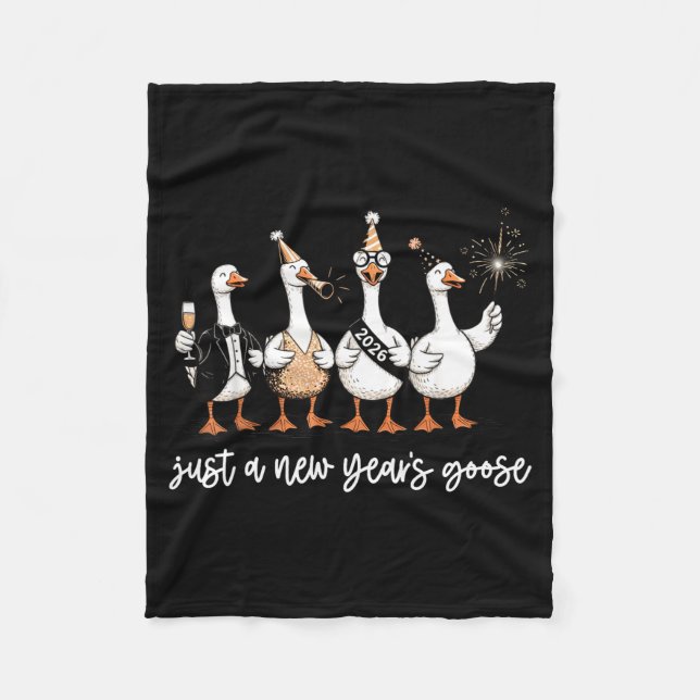 Cobertor De Velo Just A New Year Goose 2026 Happy 2026 New Years  (Frente)