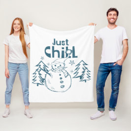 Cobertor De Velo Just Chill Playful Christmas