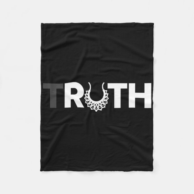 Cobertor De Velo Justiça Ruth Byder Ginsburg Verdade Discordância N (Frente)