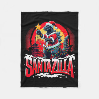 Cobertor De Velo Kaiju Christmas Santazilla Japanese Monster Dinosa