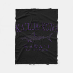 Cobertor De Velo Kailua - kona havaí tubarão ameixa vintage arte