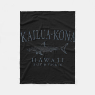 Cobertor De Velo Kailua - kona havaí tubarão arte retrô em ardósia