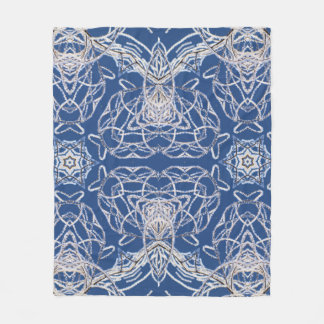 Cobertor De Velo Kaleidoscope Azul brilhante, Branco, Estrela Solte
