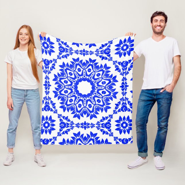 Cobertor De Velo Kaleidoscópio Azul (In Situ)
