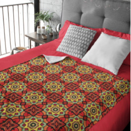 Cobertor De Velo Kaleidoscópio Vibrante Padrão de Starburst