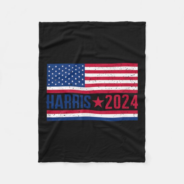 Cobertor De Velo Kamala 2024 American Flag (Frente)