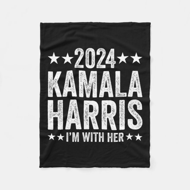 Cobertor De Velo Kamala Harris 2024 para a campanha presidencial Eu (Frente)
