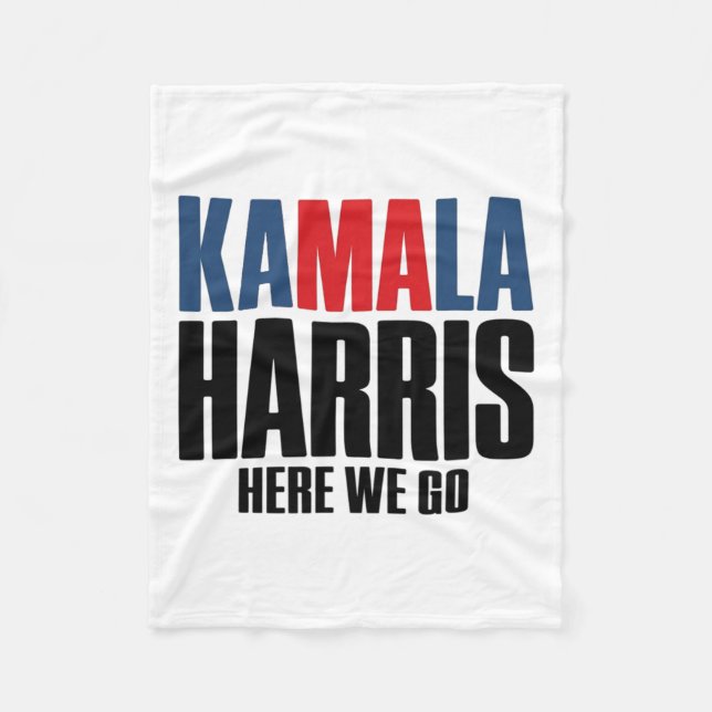 Cobertor De Velo Kamala Harris Aqui Vamos Nós. Kamala Para Men &amp (Frente)