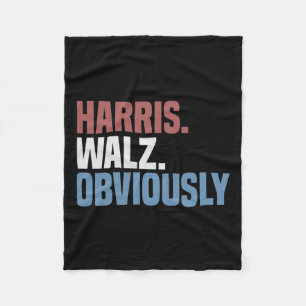 Cobertor De Velo Kamala W Obviamente, Eleições 2024 Harris Waltz 20