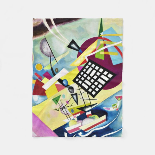 Cobertor De Velo Kandinsky - Grade Preto (Frente)