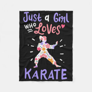 Cobertor De Velo Karate Apenas Uma Menina Que Ama O Presente De Kar
