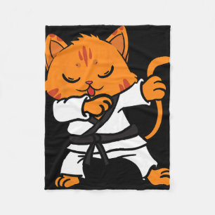 Cobertor De Velo Karate Cat Dab Dance Artes Marciais Dabbing Comt S