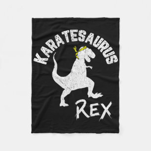Cobertor De Velo Karate Karatesaurus Rex Dinossauro Engraçado Arte