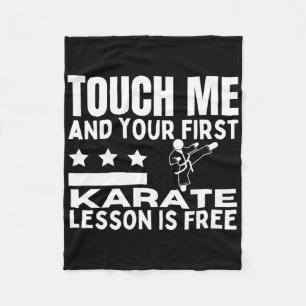 Cobertor De Velo Karate Lição Para Treinador Livre Funny Karateka