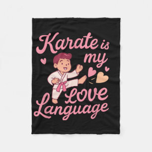 Cobertor De Velo Karate Love Language Martial Arts Humor Cardíaco