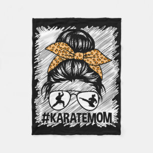Cobertor De Velo Karate Mãe Leopard Messy Bun