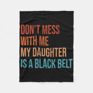 Cobertor De Velo Karate Mamãe Minha Filha É Uma Arte Marcial Negra